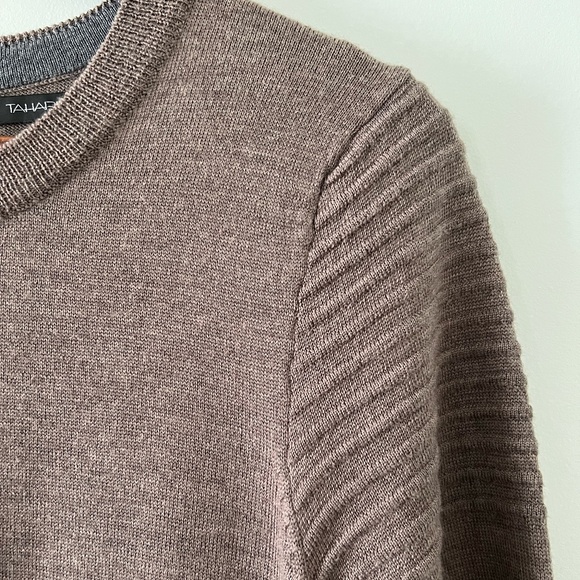 Tahari Merino Wool Long Sleeve Sweater Dress Size L - Picture 4 of 10